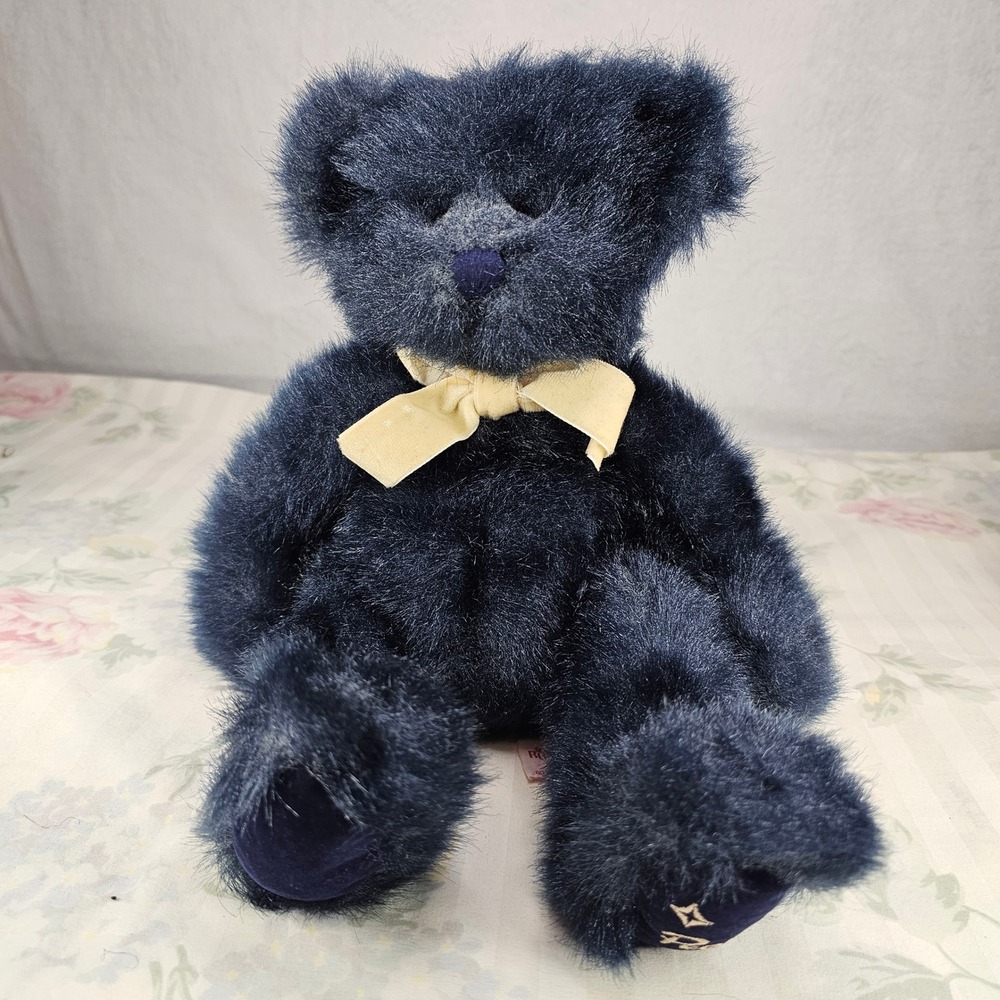Ross Alleluia‎ Peace Teddy Bear Blue Plush Stuffed Animal Toy Collectible